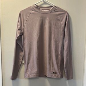 Kids Long-Sleeve Swim Tee in Dusty Mauve